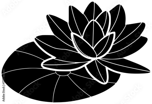 nature illustration frog silhouette green logo amphibian icon animal outline wildlife leaf water pad lily pond cute plant cartoon shape with vector graphic background