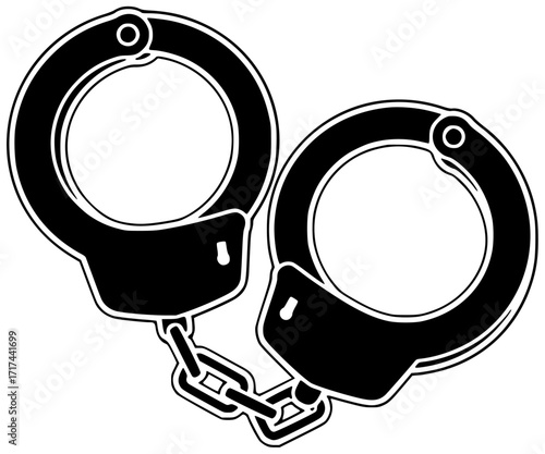crime illustration arrest silhouette criminal logo police icon justice outline security law handcuffs man legal hand prisoner lock male shape road vector graphic background