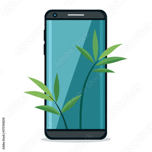 smartphone with green screen