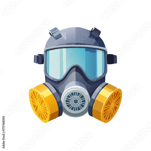 Heavy-Duty Vapor Respirator Isometric Icon