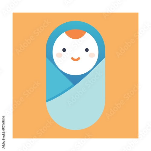 Baby swaddled