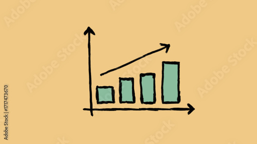 hand drawn style graphic and arrow vector illustration in EPS format
