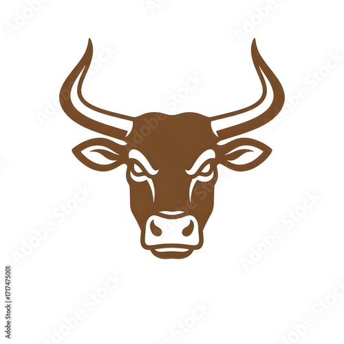 cow on white background