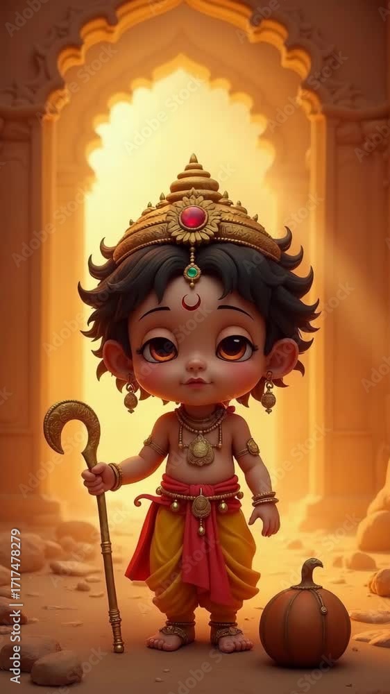 Video Stock Ramanavmi, Lord Rama, Ram, Ayodhya, Cute kid Rama. Adorable ...