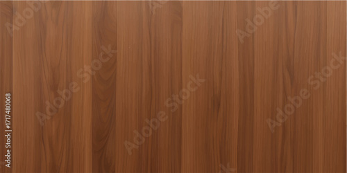 Brown wooden texture background vector illustration with planks and natural grain pattern