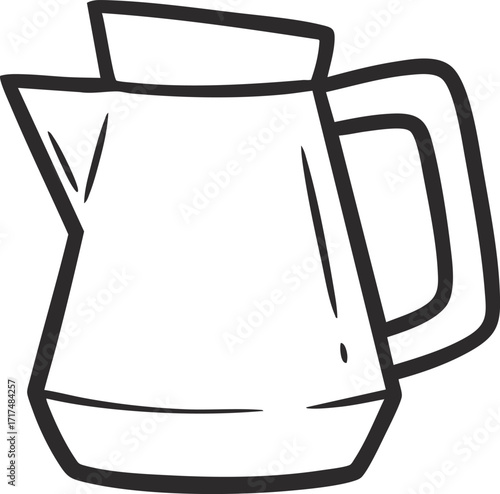 Coffee pot icon. Kitchen supply domestic and household theme. Isolated design. Vector illustration