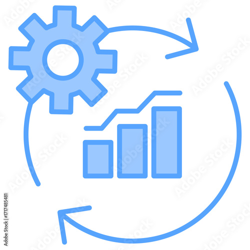 Optimization Blue Icon