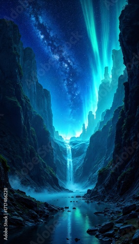 Cosmic lights in the mountains