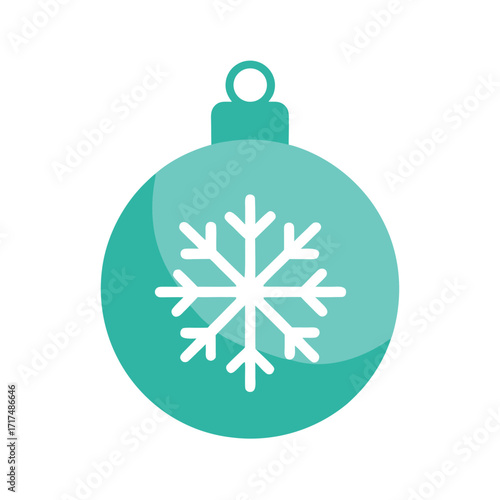 Teal snowflake