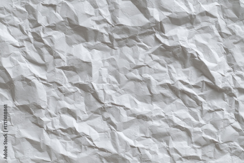 Fototapeta premium Close-up crumpled white paper texture (3)