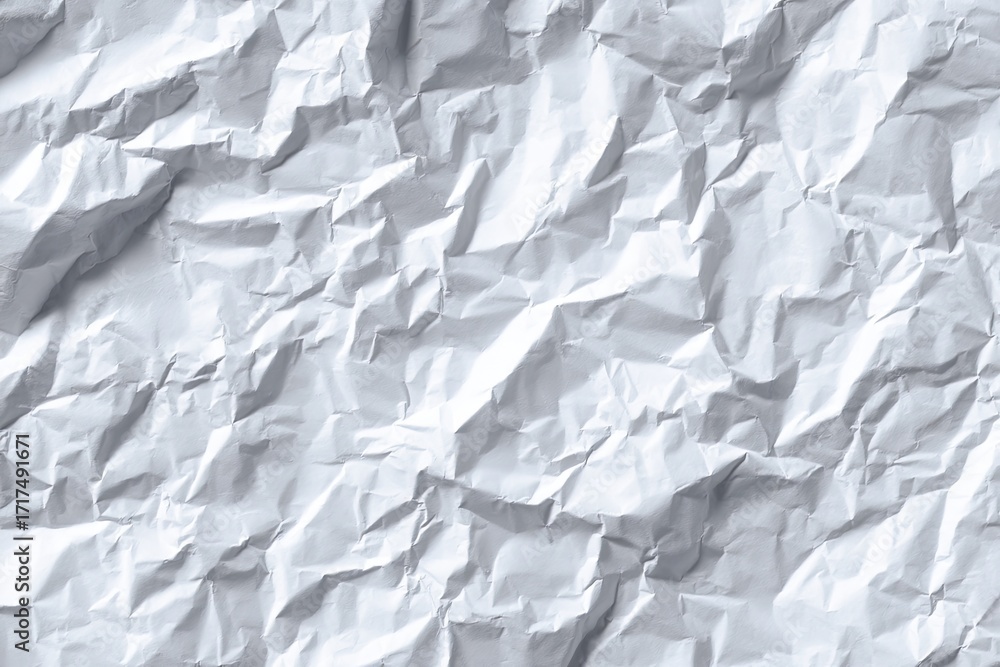 Fototapeta premium Close-up of crumpled white paper texture (2)
