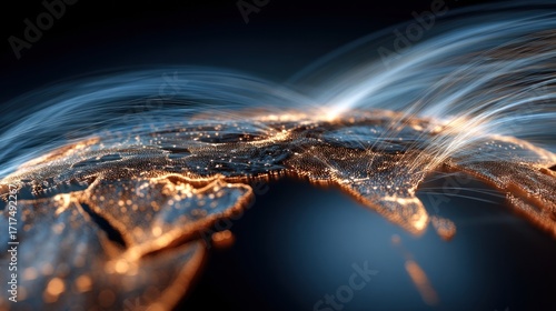 Global network globe