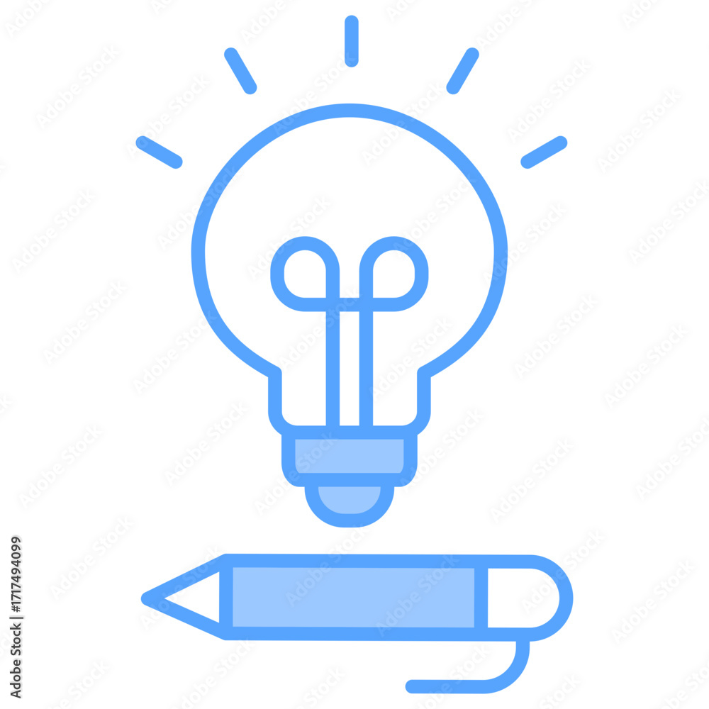 Fototapeta premium Idea Blue Icon