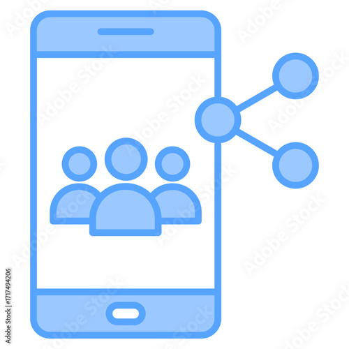 Social Media Blue Icon