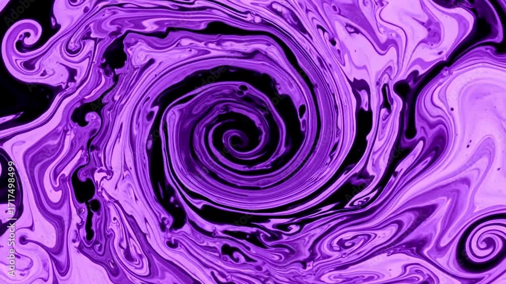 Swirling light and dark purple fluid creates a vortex Swirling light and dark purple fluid creates a vortex
