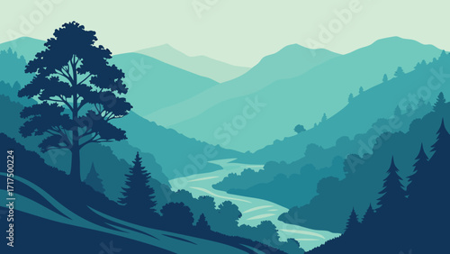 Mountain Valley Landscape