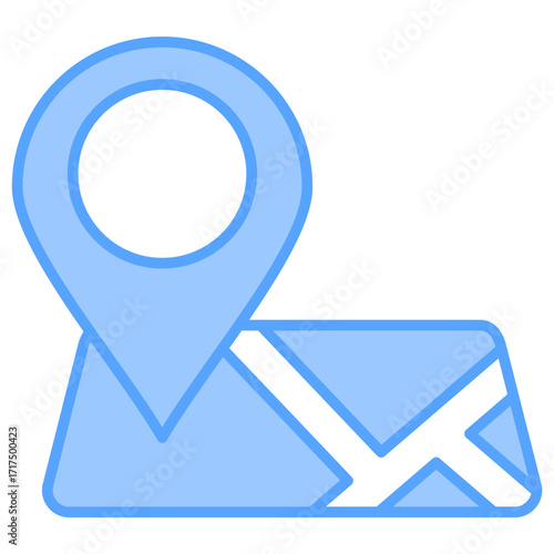 Street Map Blue Icon
