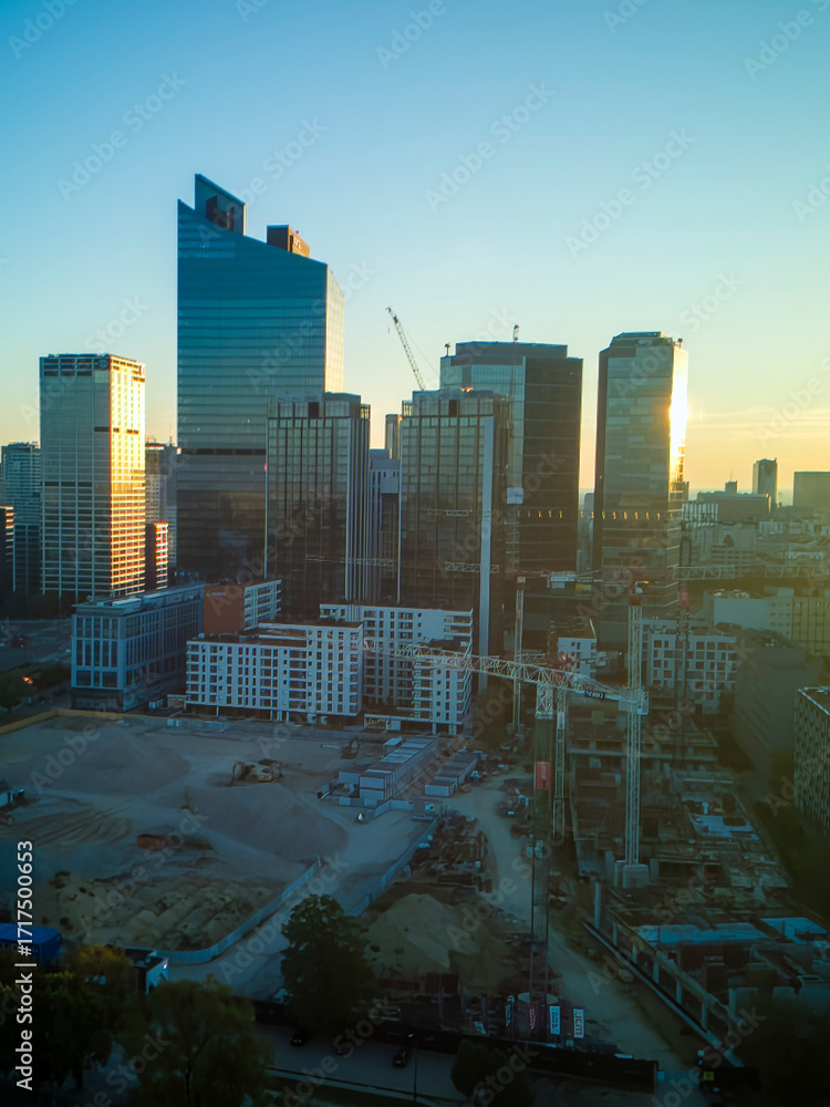 Φωτογραφία Modern cityscape of Warsaw in the morning, the capital of Poland