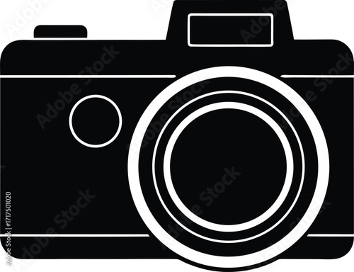 Photography Camera silhouette vector art illustration