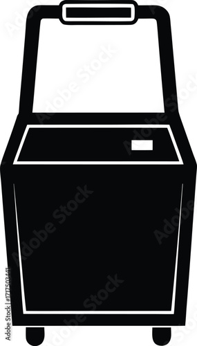 Portable UV sterilizer silhouette vector art illustration