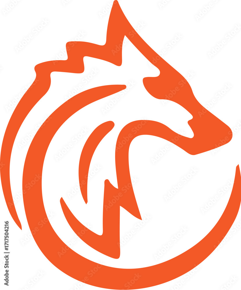 Obraz premium Wolf icon simple icon. Vector ICON all icon Viktor 