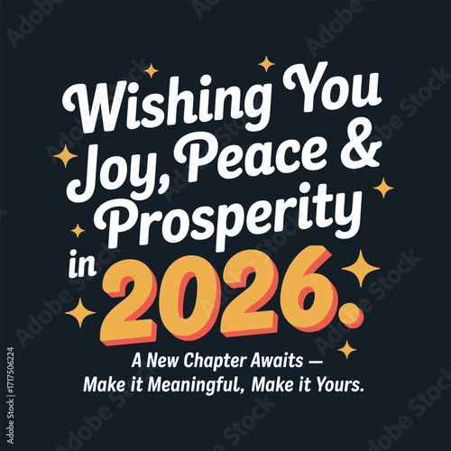 Wishing You Joy Peace Prosperity in 2026 New Chapter Awaits new year