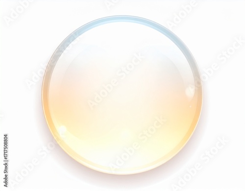 Gold transparent round glass button ゴールドの透明感のある丸いガラスボタン