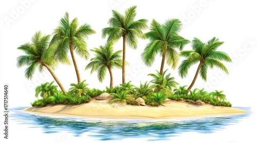 Wallpaper Mural Tropical island scene Torontodigital.ca