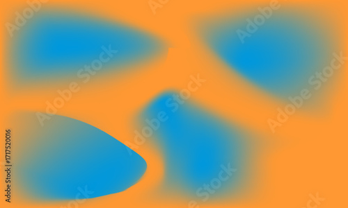 Orange and Blue Abstract Blurred Gradient Background Modern Vibrant Texture, Colorful abstract background featuring smooth orange and blue gradient blur.