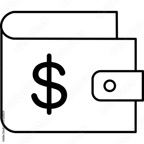 Outline Dollar Wallet Icon