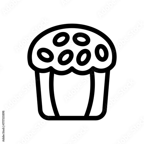 icon muffin with style outline