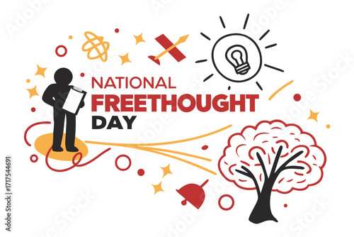 Photos NATIONAL FREETHOUGHT DAY vector illustration design