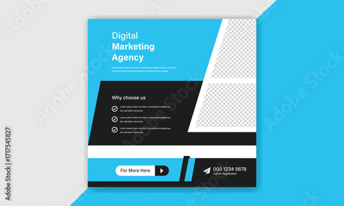 Digital marketing Banner, Social media post design. Web banner template.