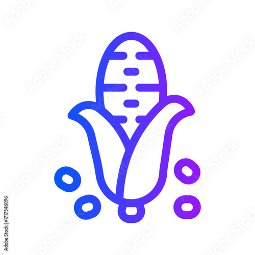 Icon corn with style gradient