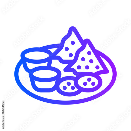 icon samosa with style gradient