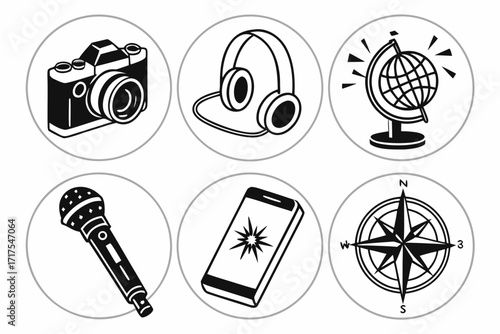 vector illustration of a musical instruments