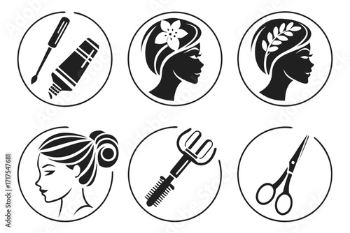 vector illustration of a set of icons