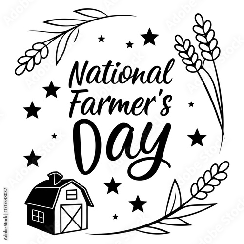 NATIONAL FARMER'S DAY vector illustration design