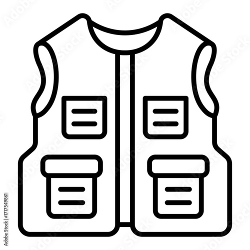 Fishing vest Icon