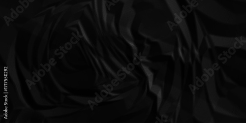 Ripped element torn paper texture. Black crumpled recycled craft paper texture background. Abstract shape background with space paper for text. Minimal wrinkled rough canvas paper texture.	