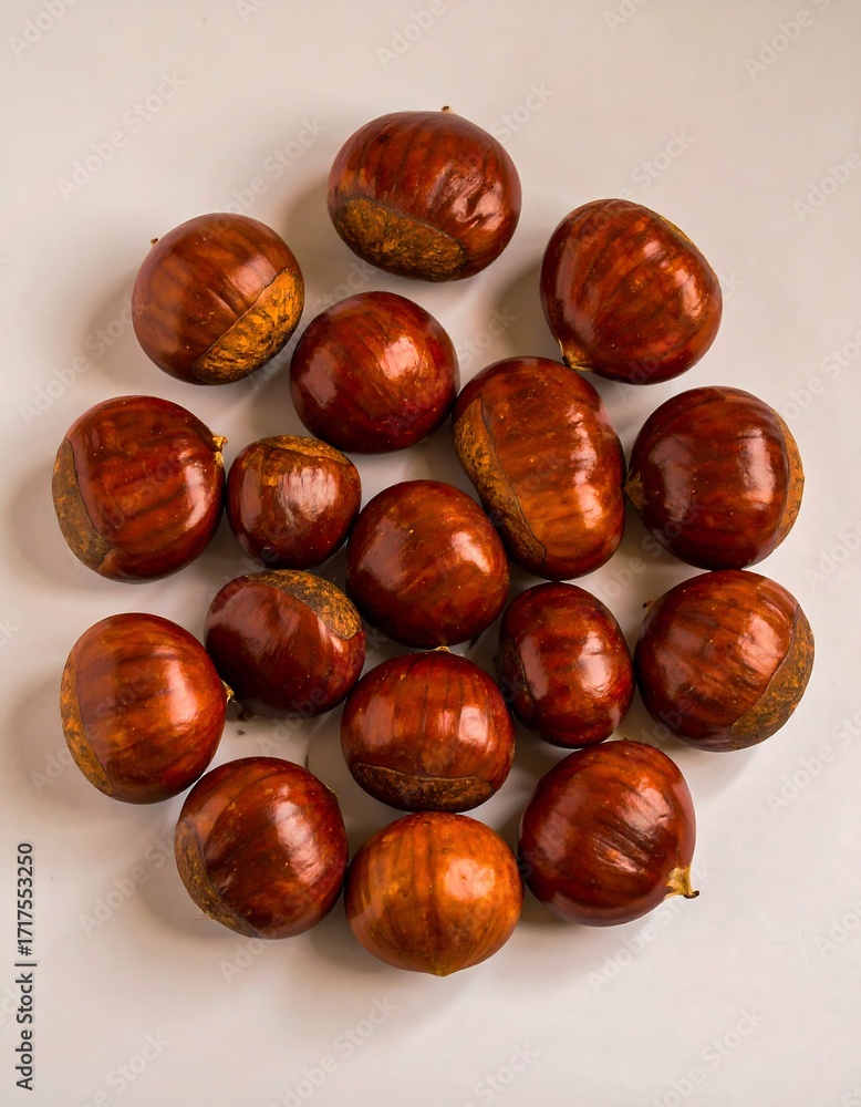 Obraz premium Round cluster of chestnuts