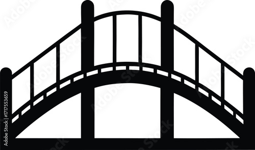 Bridge Building Kit Silhouette Vector Art Illustration