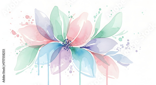 abstract floral background with flowers