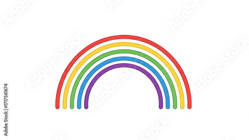 A vibrant rainbow arching across a clear sky, symbolizing hope and diversity in nature