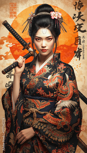 japanese girl in japanese style