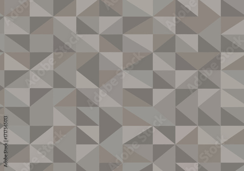 Geometric gray pattern background with triangles and squares seamless texture. Concept for textile design, branding backdrop and architectural presentation