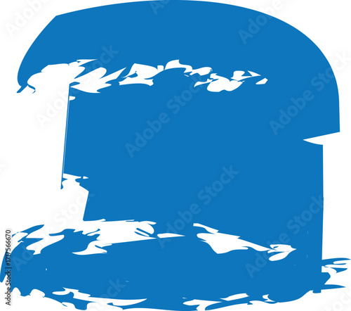Blue Paint Brush Stroke Vector Design