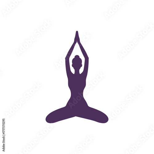 Silhouette of a person practicing yoga in a serene setting, promoting mindfulness and relaxation