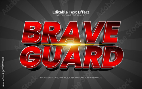 brave guard editable text effect