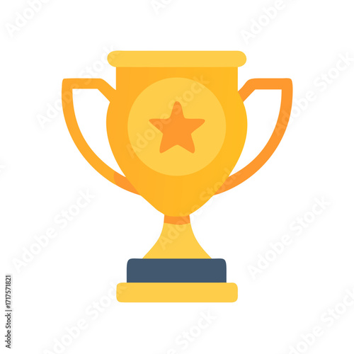 Gold trophy award icon
